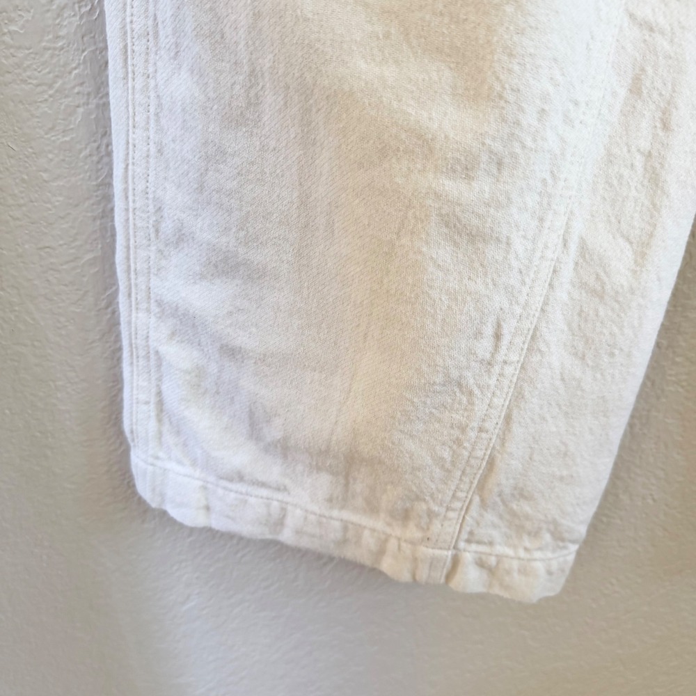 Zara Womens Off White High Waist Wide Leg Pants with Front Slits Size 6 US 38 EU - Picture 8 of 13